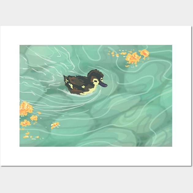 Swimming Duckling Wall Art by sky665